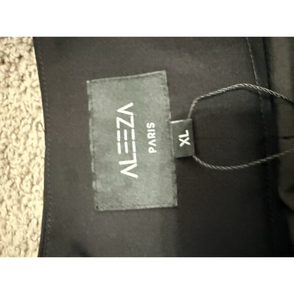 Aleeza Paris Paradise Skirt High Low Asymmetrical Hem Black XL NWT $129 MSRP - Picture 6 of 9